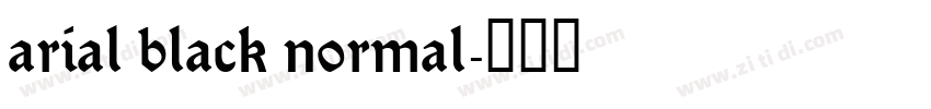 arial black normal字体转换